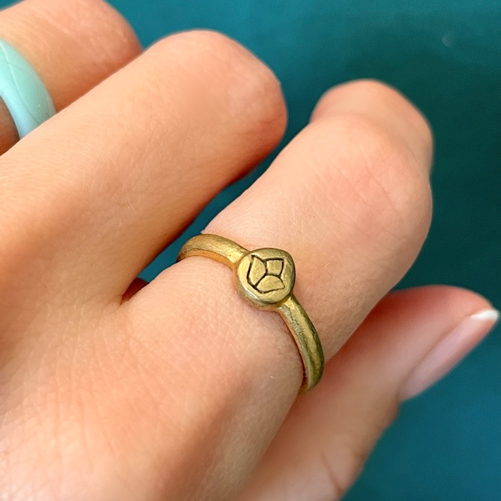 gold lotus ring
